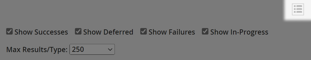 highlighted table options icon