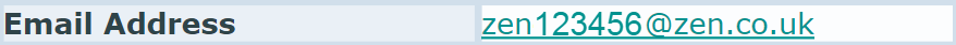 Customer Portal Enter Email Address | Zen internet